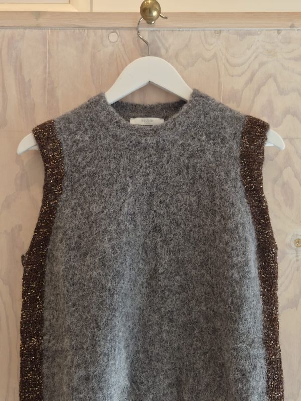 Chaleco punto gris